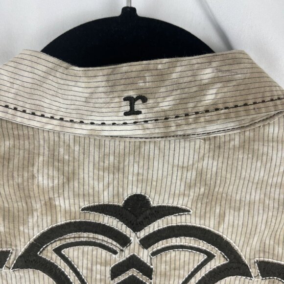 Roar Classic Western-Style Shirt w/ Embroidered Slash Designs Mens Size XXL - Picture 10 of 13